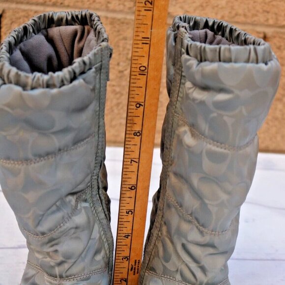 New Coach Demure Gray Nylon Boot Size Women’s 6 1/2 B - Picture 10 of 16